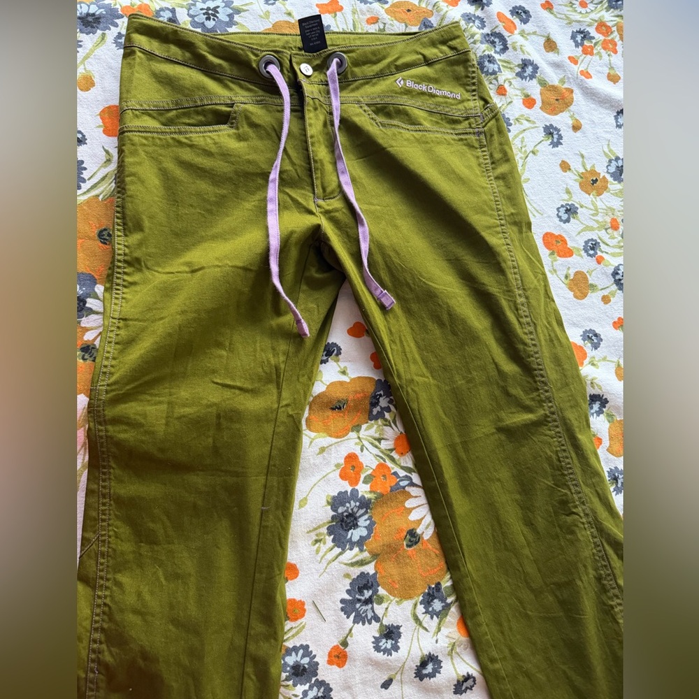 Black Diamond Olive Green Women’s Climbing Pant Size 6